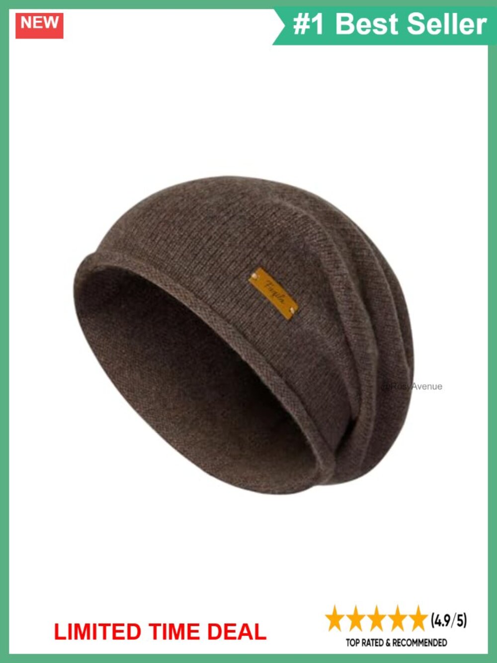 100% Merino Wool Slouchy Beanie Warm Winter Knit Skull Cap